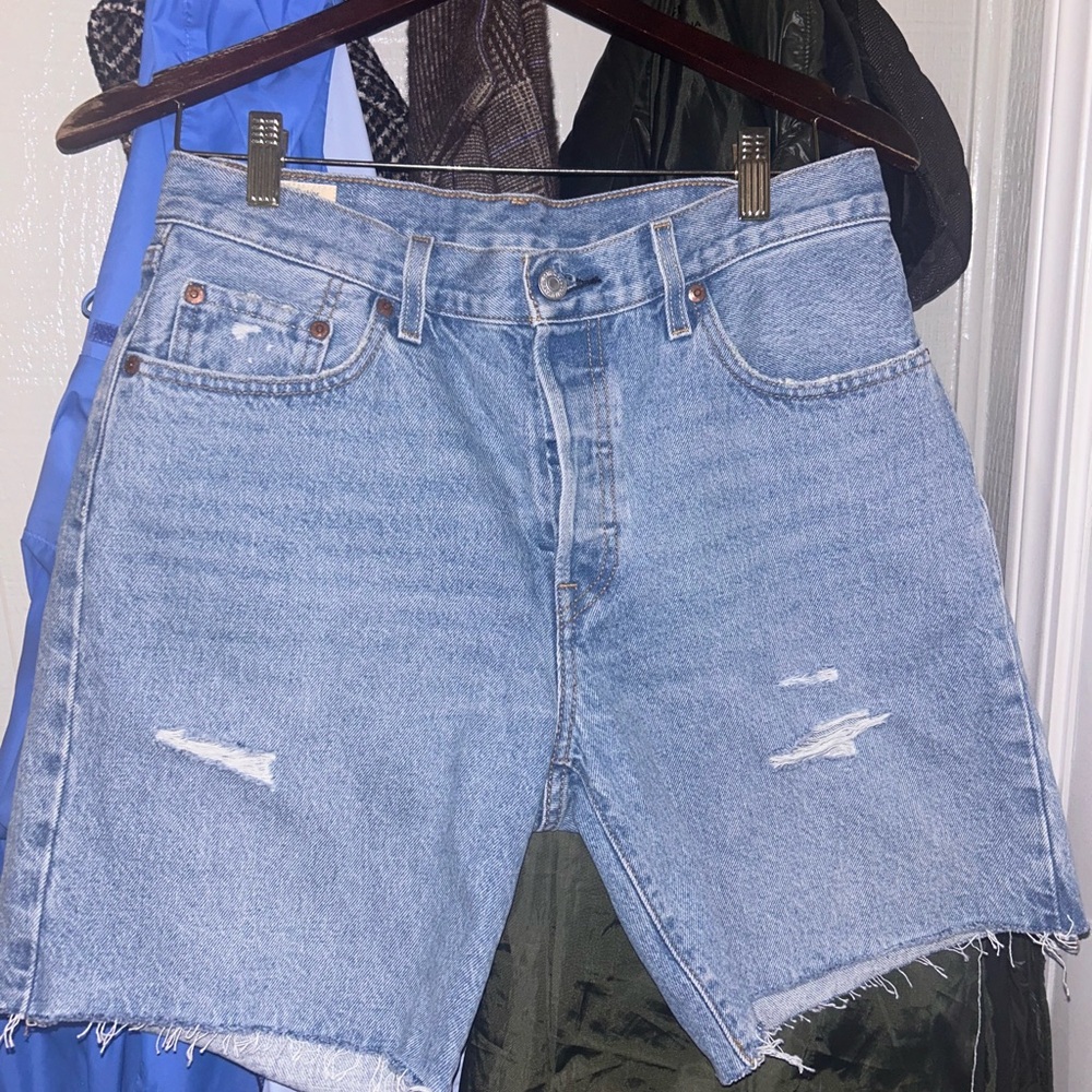 Levi's Light Blue Jean Shorts